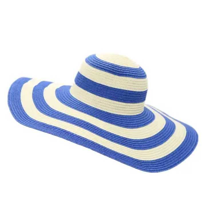 Fashion Classy Ladies Sun Hats Black Ribbon Quality Wide Floppy Beach Caps Brown Normal