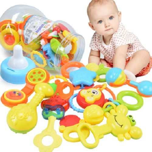 Generic Baby Bank With Rattles Teether Toddler Shakers Set