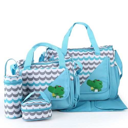 Generic Diaper Bag Sets -5pieces Waterproof Blue