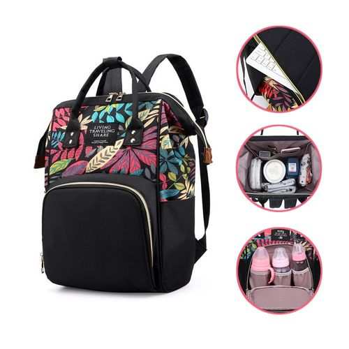 Fashion Babies Bags Diaper Bags Large Capacity Nappy Bag Mommy-Black
