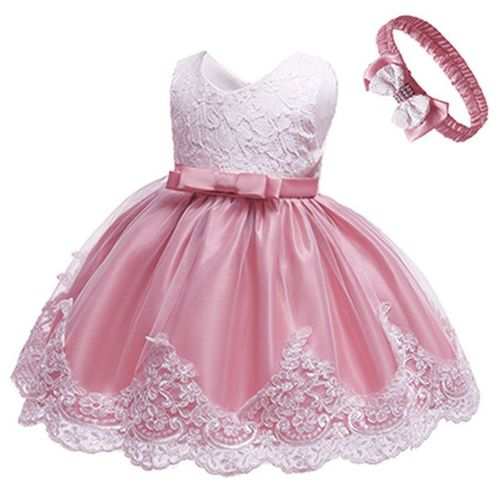 Fashion Princess Baby Dress With A Head Decor