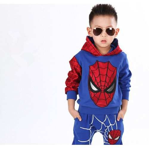 Fashion Kids Spiderman Suit, Available Bin Colour Blue Red