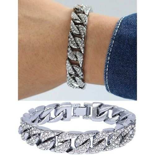 Fashion Bracelet Silver Iced Out Bracelet Luxury Classy Bracelet Chain .
