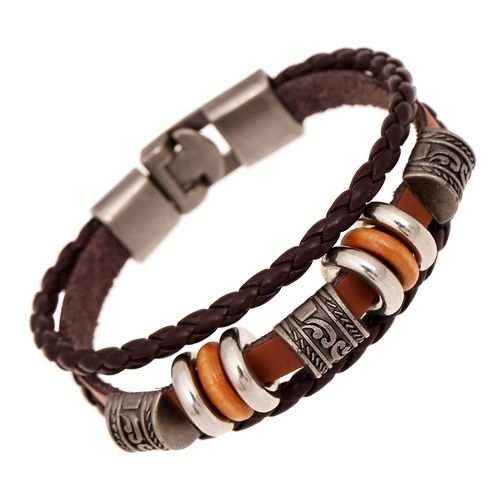 Fashion Stylish Leather Clasp Bracelet - A Blend Of Elegance And Durability