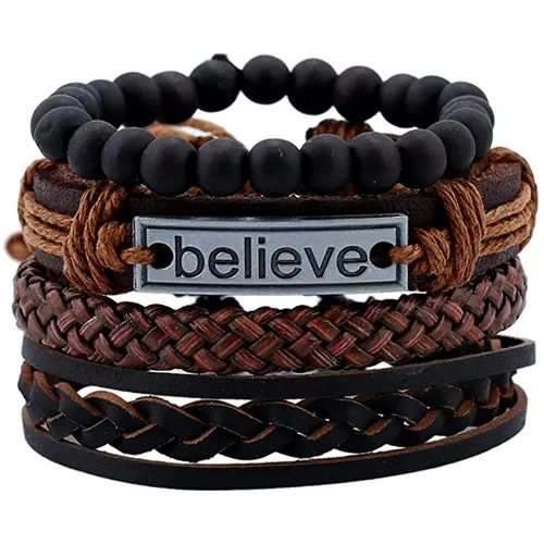 Fashion 4 In 1 Retro Braided Adjustable Hand Bracelets-Believe