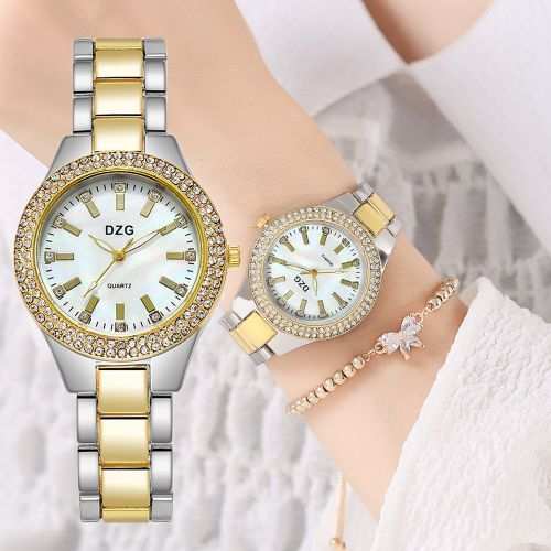 Fashion Ladies Wrist Watches Gold Watch Women Crystal Diamond Watches Stainless Steel Silver Clock