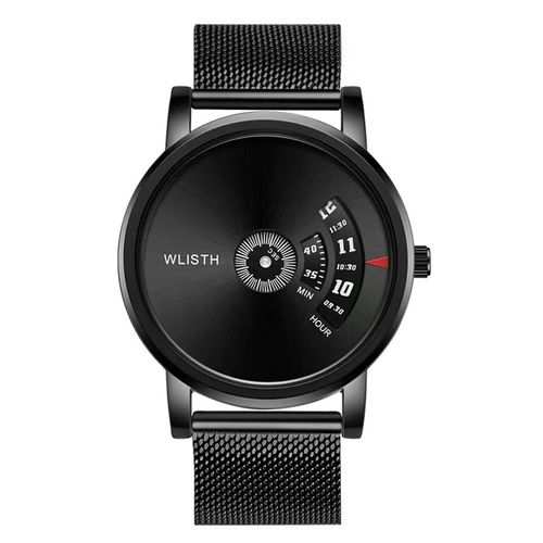 Wlisth Men's Watches Stainless Steel Band Wristwatch Big Dial Quartz Clock