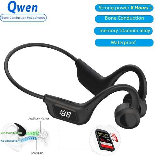 Qwen Bone Conduction Wireless Headphones Bluetooth Headsets Waterproof