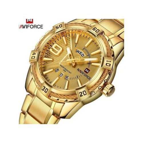 Naviforce Wrist Watch Golden 9117 Men's Watches