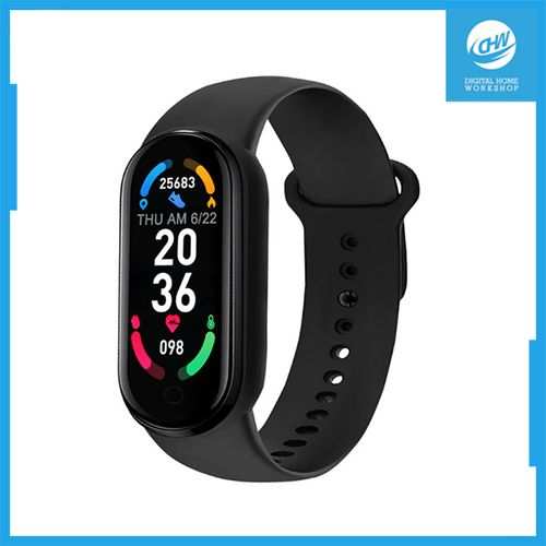 Generic M6 Smart Watch Wristband Fitness Tracker Black