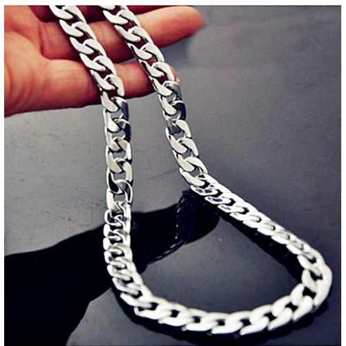 Fashion Men Silver Chain