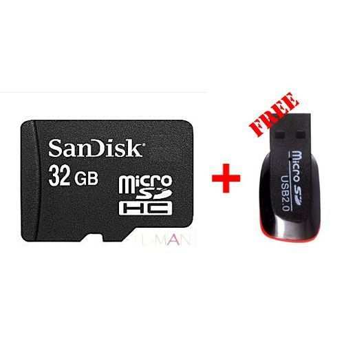 Sandisk 32GB Micro SD, Mememory Card + Card Reader