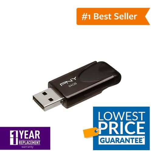 Pny USB 2.0 64GB Flash Drive - Attaché 4 - Black
