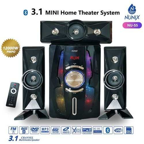 Nunix Home Theatre Sub Woofer Speaker BT/USB/FM 12,000W S5