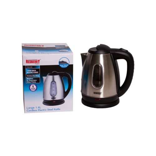 Redberry Electric Stainless Steel Kettle – 1.8L.