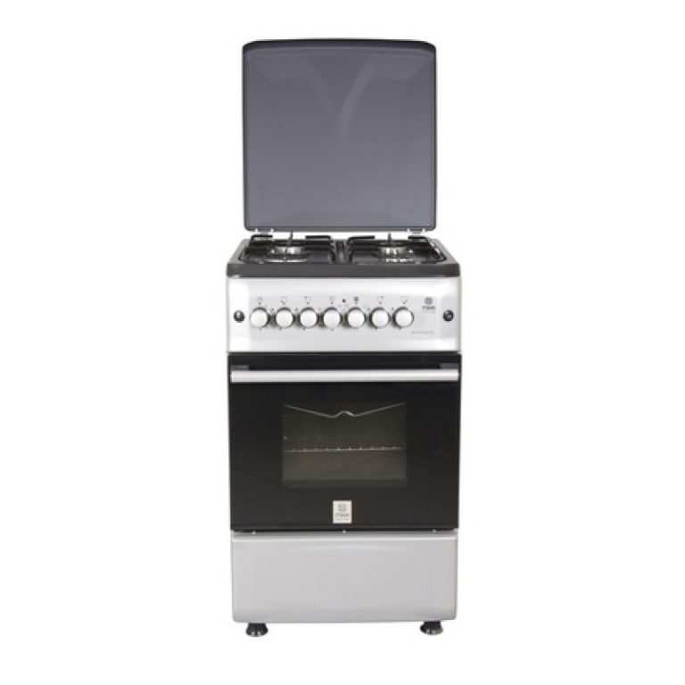 Mika Standing Cooker, 50cm X 55cm, 4GB, Gas Oven, Silver MST55PIAGSL/SD