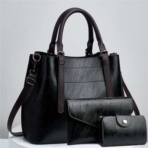 Fashion & Bag Luxury Ladies Handbags PU Leather Bucket Bags 3 In 1