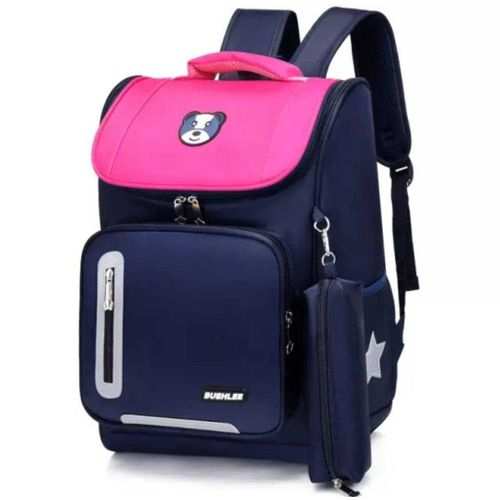 sm Baby 2in1 School Bags- Navy Blue /pink