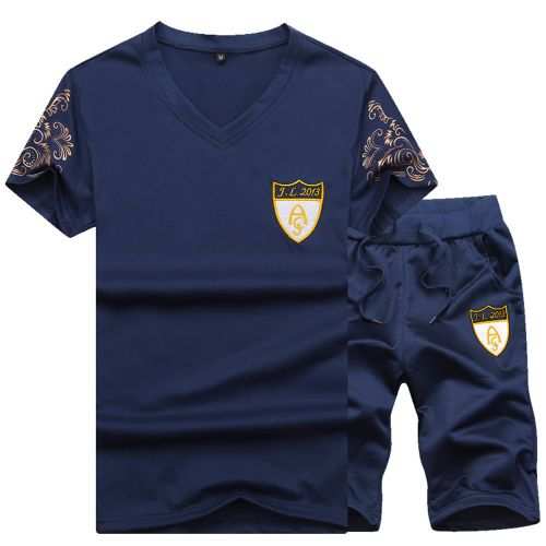 Fashion 2 Piece Men's T-Shirt & Shorts Set
