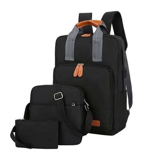 Fahion Laptop Bag Backpack School Bag 3 In 1 Men Bag Purse Large Capacity Rucksack