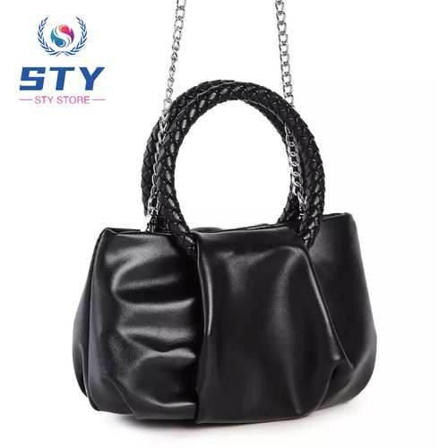 Fashion Mini Black Sling Bag Ladies Handbags Shoulder Bag Wallet Waterproof-Black