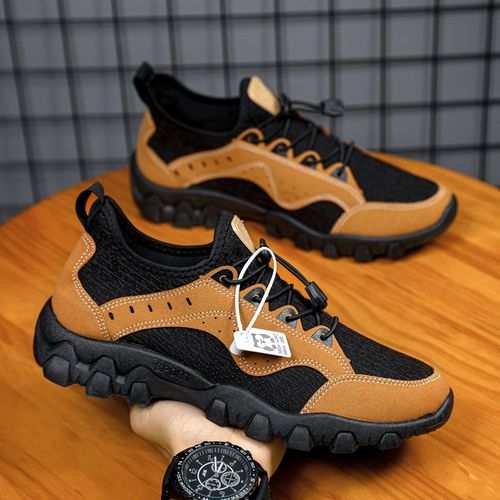 Vitike Men Sneakers Breathable Outdoor Casual - Brown