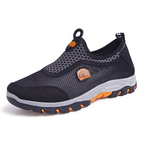 Waanzilish Mens Sneakers Shoes Breathable Shoes Loafer Shoes Summer Mesh Shoes Black