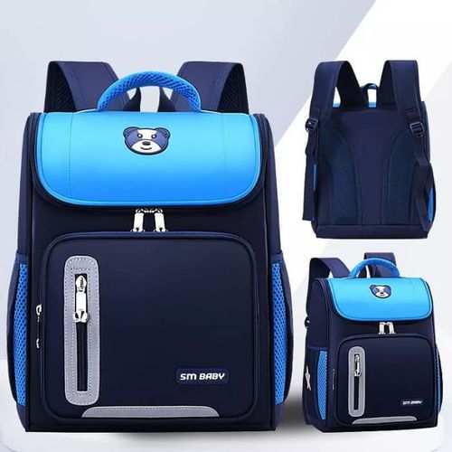 sm Baby Cute Water-Repellent Kids School Bags Blue
