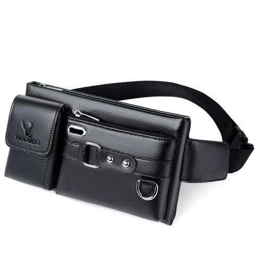 Generic Men's Fanny Bags Multipurpose PU Leather Chest Crossbody Bag - image 2