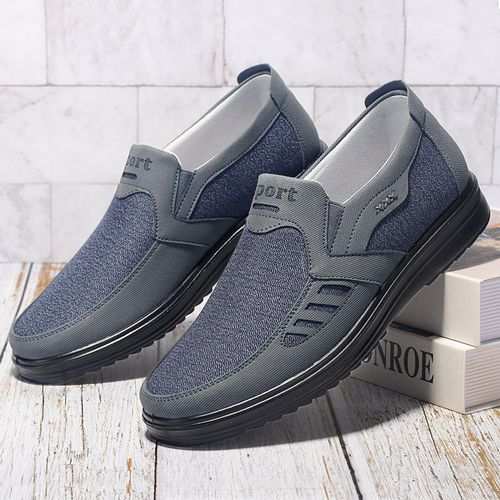 Fashion 【 Grey 】 Men's Shoes Mens Sneakers Canvas Trendy Casual Sports Breathable Loafers