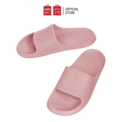 Miniso Women's Striped Soft Sole Slippers (Light Green) - image 2