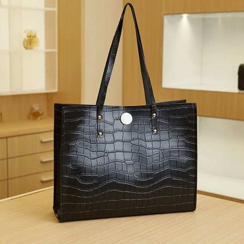 Fashion Shoulder Bags PU Leather Crocodile Pattern Printing Female Casual Women Handbags