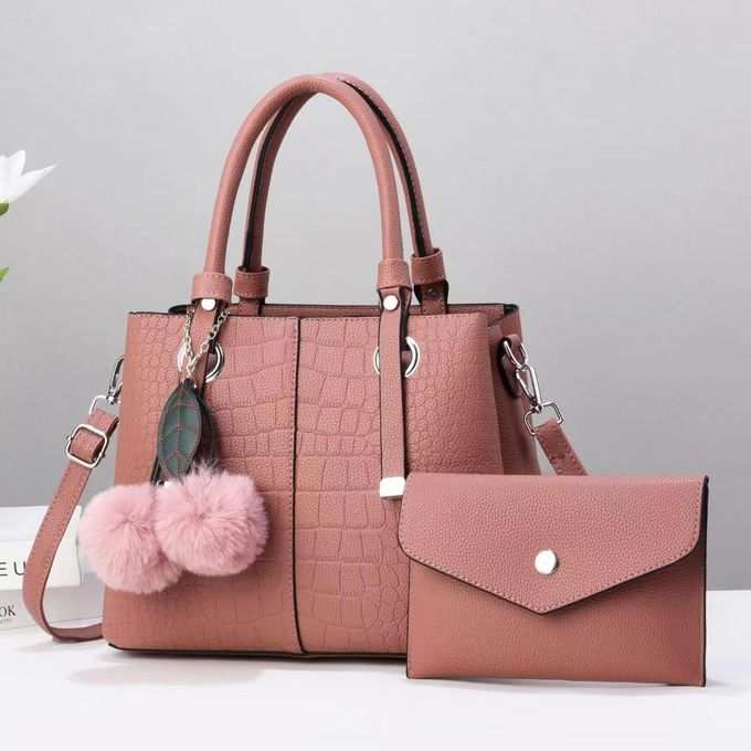 Fashion Ladies Leather Women Classic Handbag 2 In 1 (M) - image 1