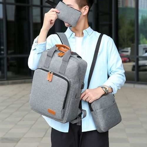 Fahion Business Laptop Backpack Bags Unisex Casual School Bag Wallet 3 In 1 - image 2