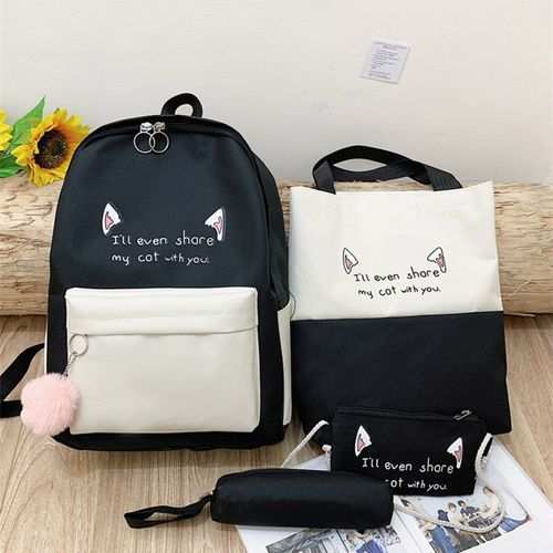 Fashion 4 Pcs Backpacks Women Bags Handbags School Bags Satchels Ladies Bags
