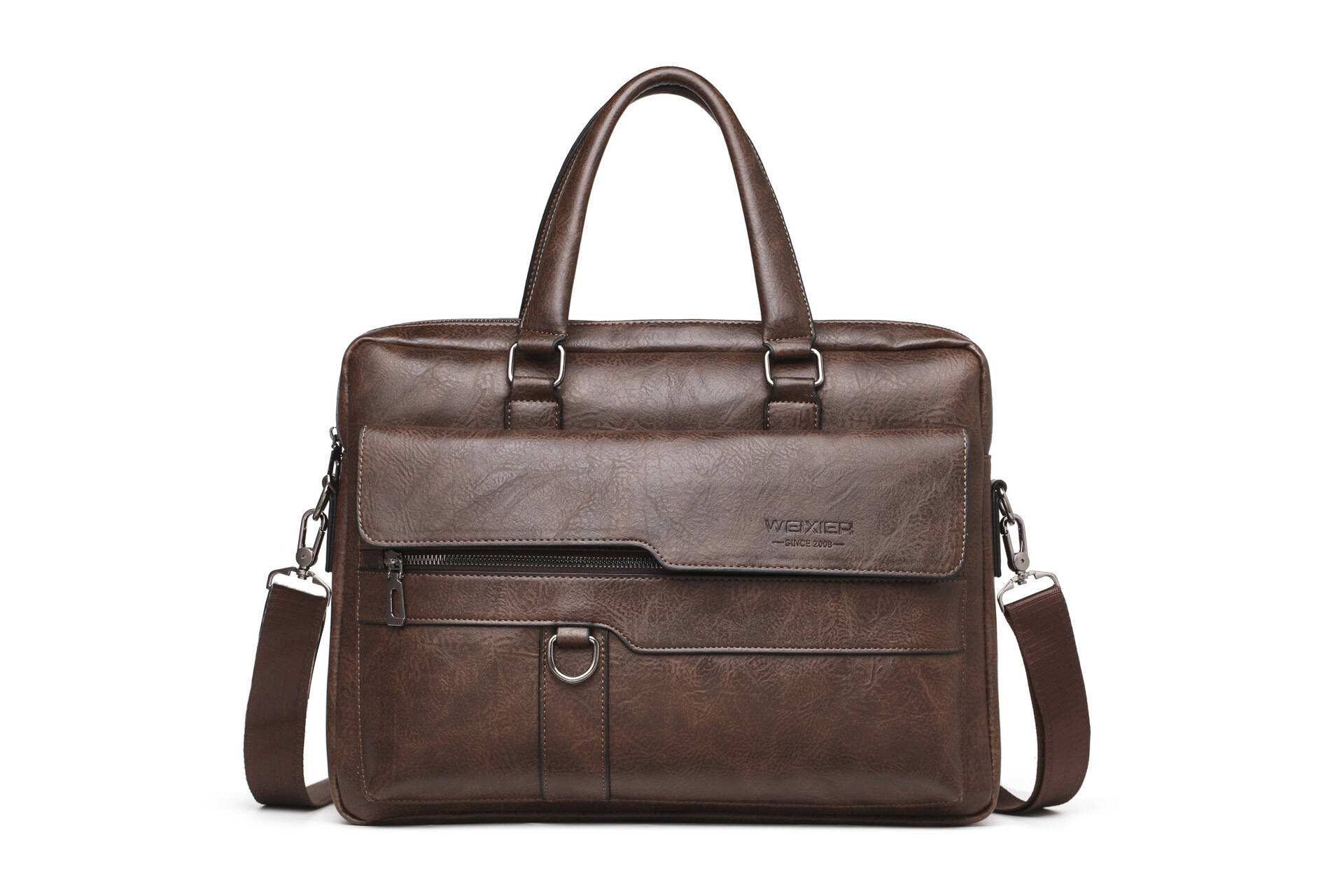Fashion Vintage Men Briefcase Large Shoulder Business Handbag