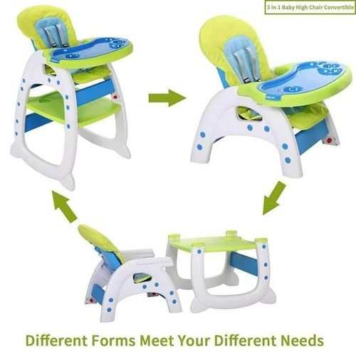 Generic 3 In 1 Baby High Feeding Chair Convertible - Pink
