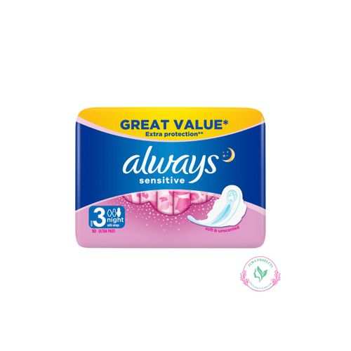 Always Sensitive Night Pads 10s (alwaysUK)