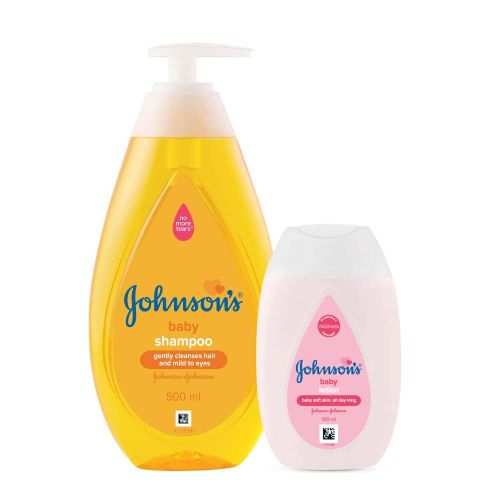 Johnson Baby Baby No More Tears Shampoo, 500ml With Baby Lotion, 300ml