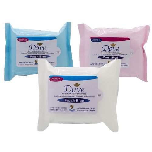 Dove 25-Facial Cleansing Wipes,Wet Towels For All Skin Types