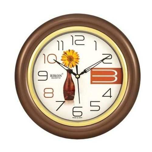Rikon Quartz Framed Wall Clock 26cms Round 7951
