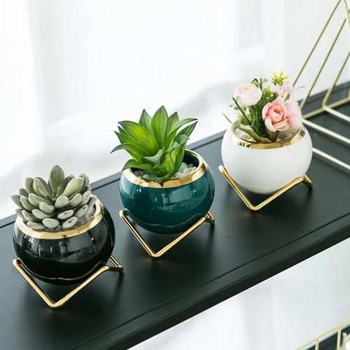 Generic Ceramic Flower Pot Plus Artificial Flower