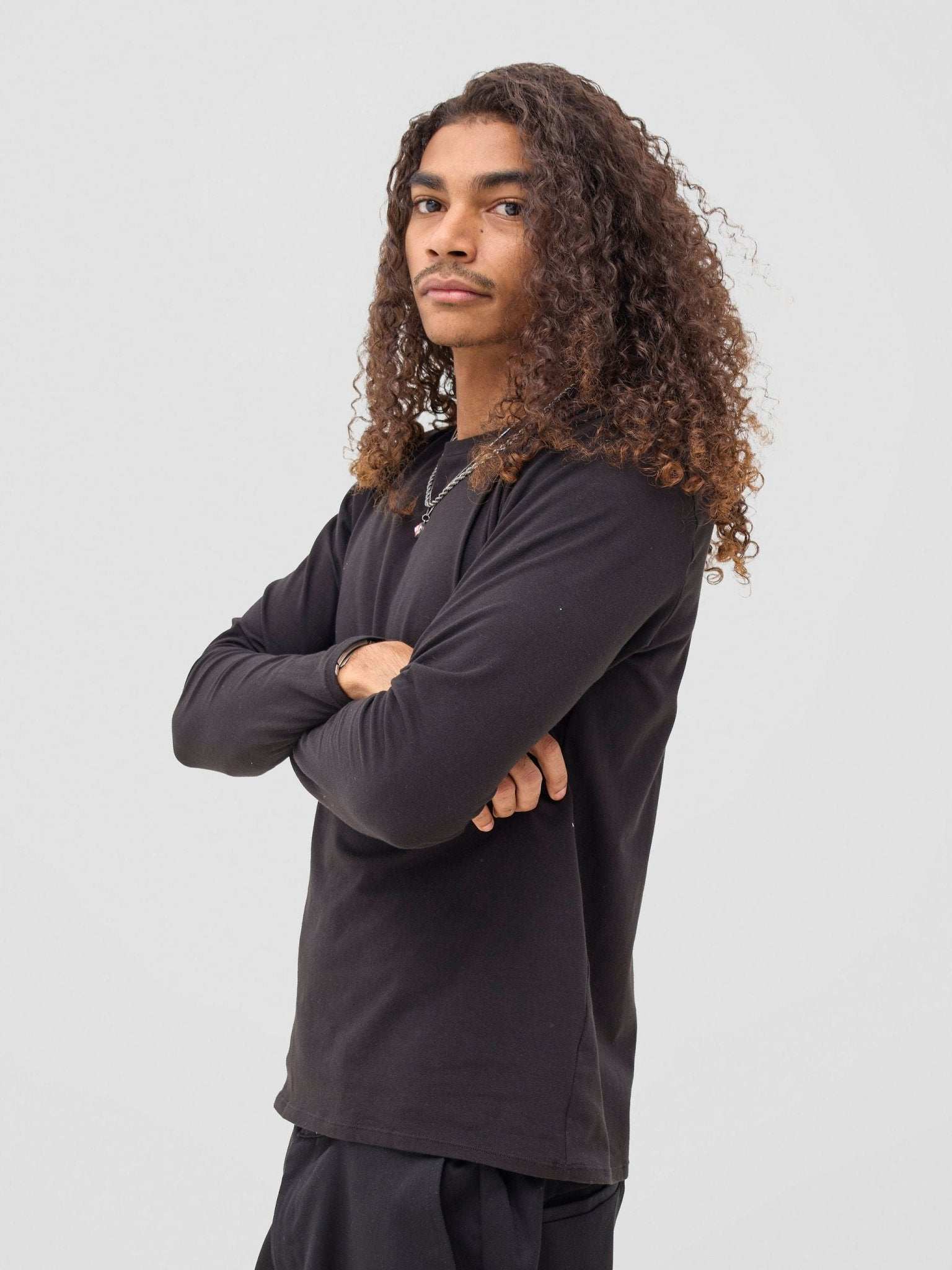 Zoya Sadira Men's Long Sleeve  T Shirt - Black - image 2