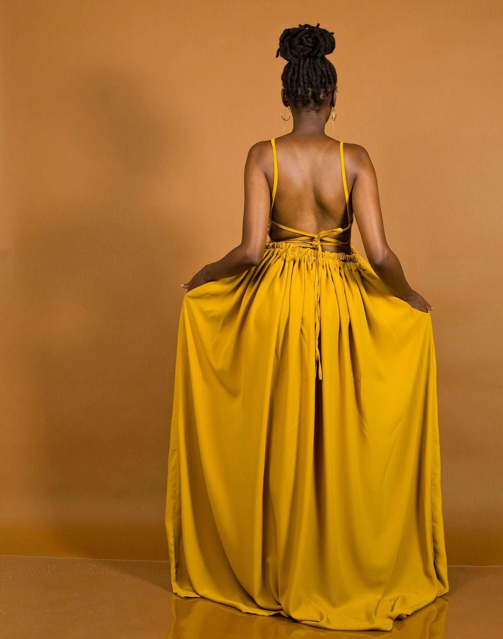 Hornet Maxi Dress - Mustard - image 4