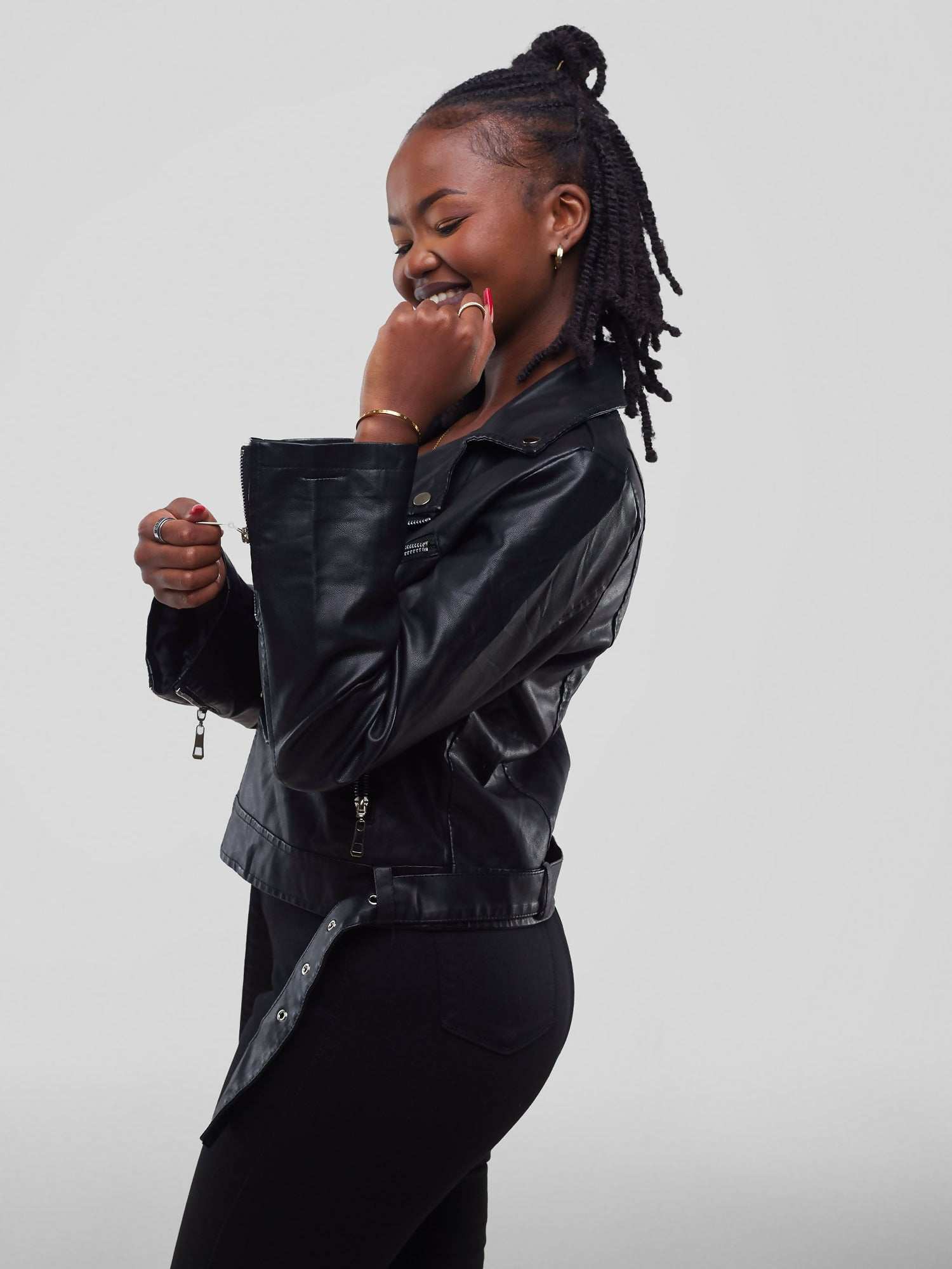 Stylish Sisters Leather Jacket - Black - image 1