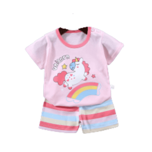 Unicorn Shorts Pajama Set 2 Pc - image 3