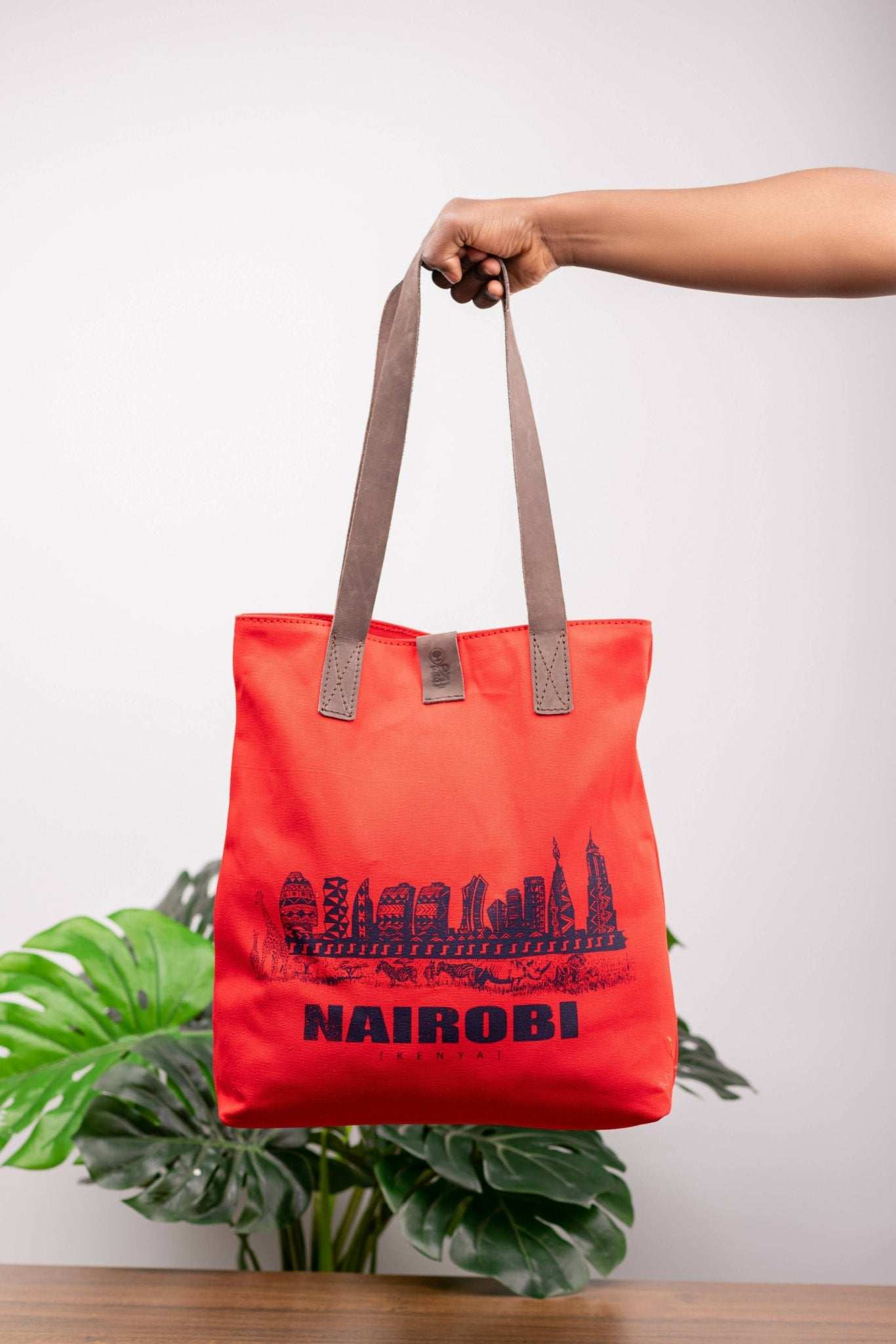 Eden Leather Nairobi Tote Bag - Red - image 2