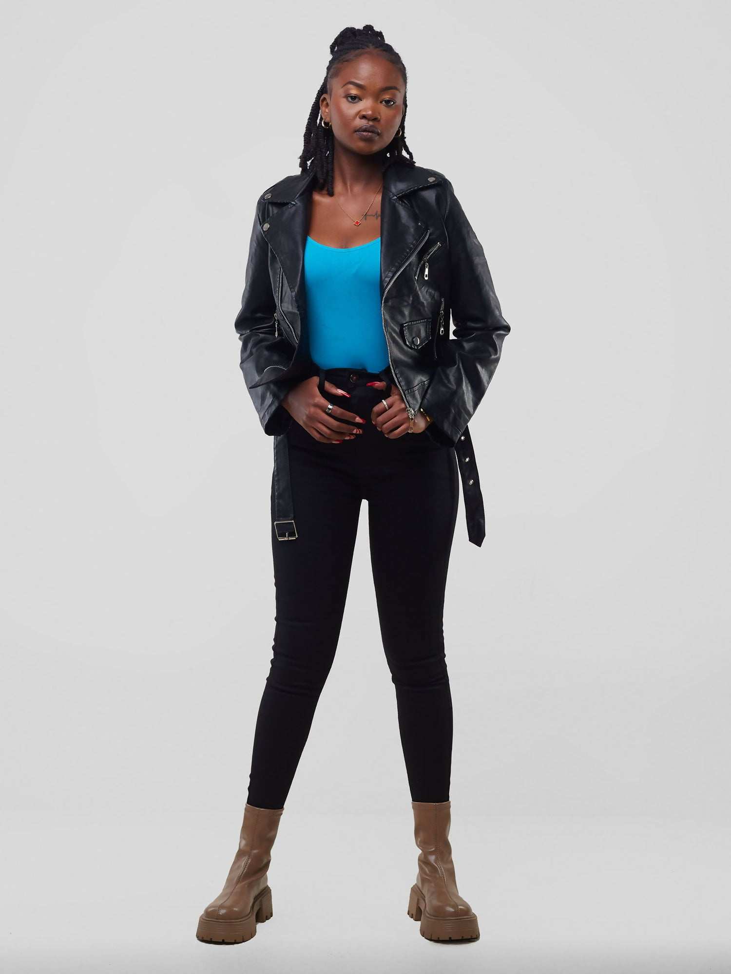 Stylish Sisters Leather Jacket - Black - image 4