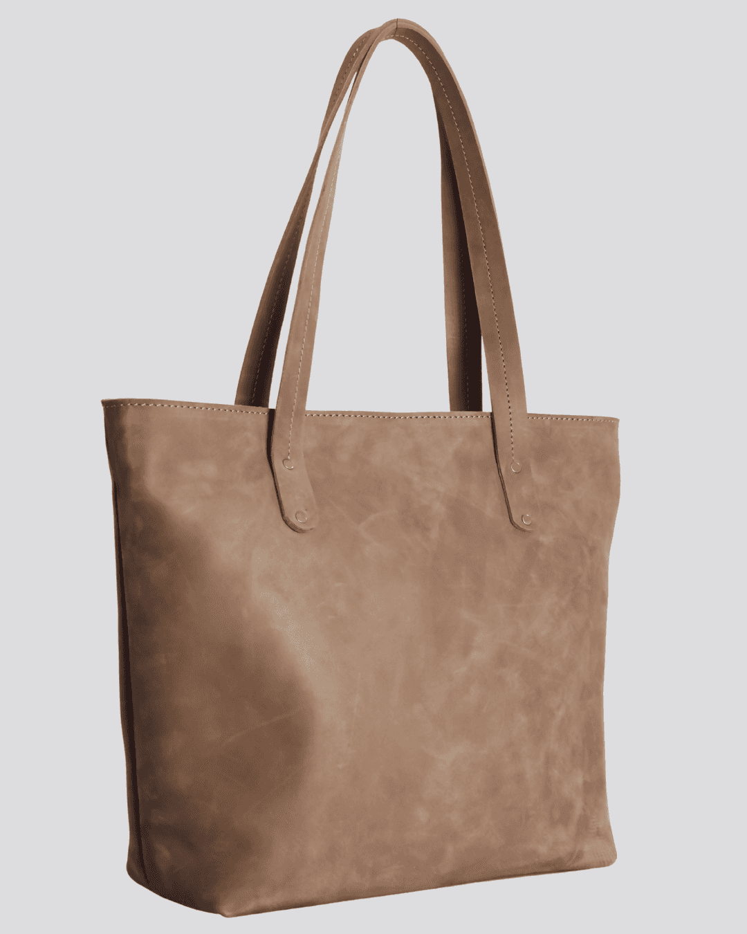 Blueberry Leathe Tote Bag - Brown - image 3