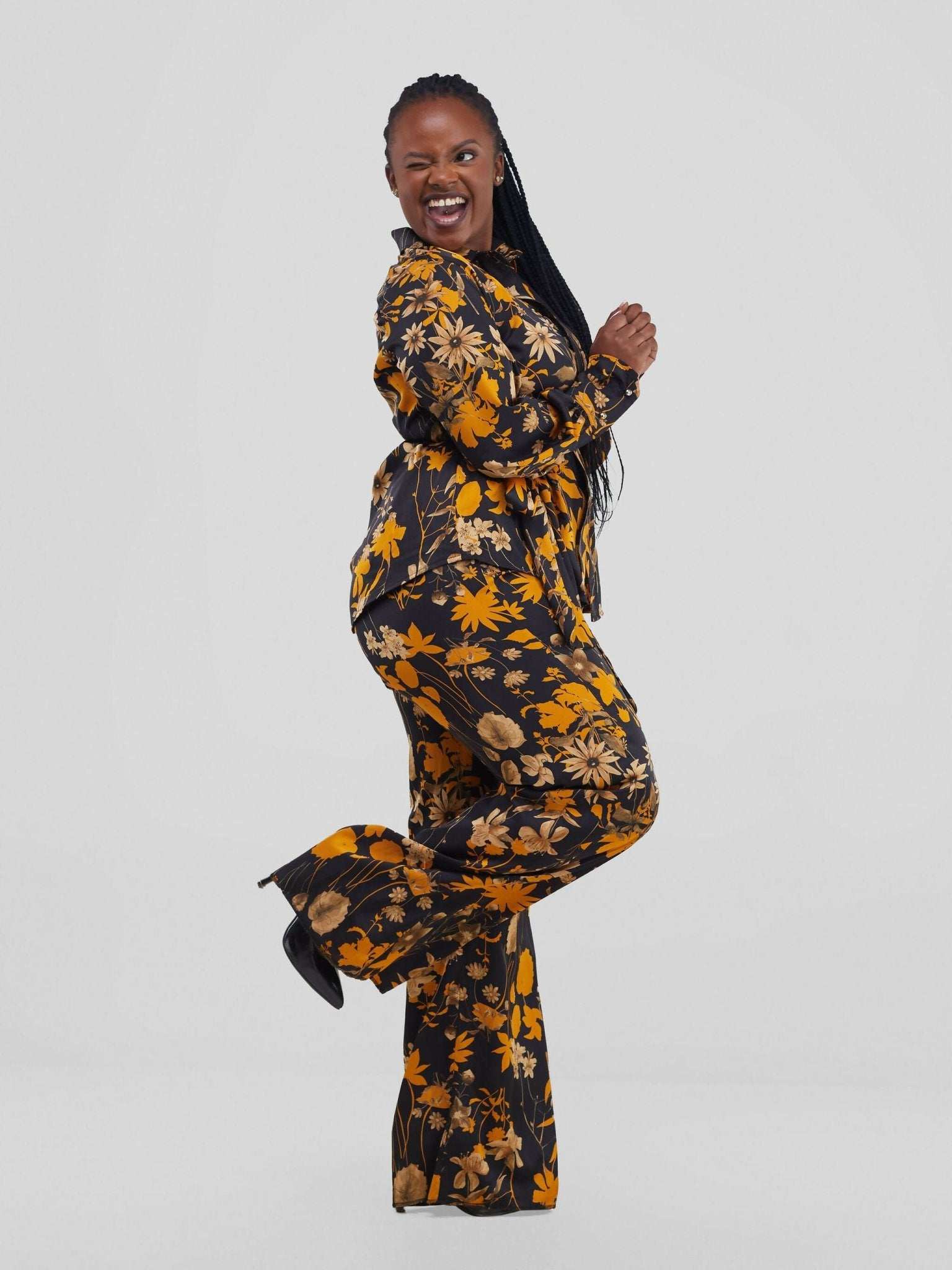Silk House Collection Marcella Pant Set - Black Print - image 3